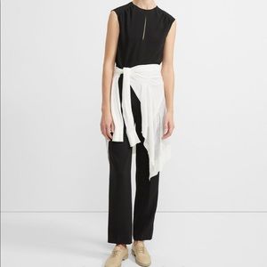 THEORY Shirred Jumpsuit In Classic Crepe